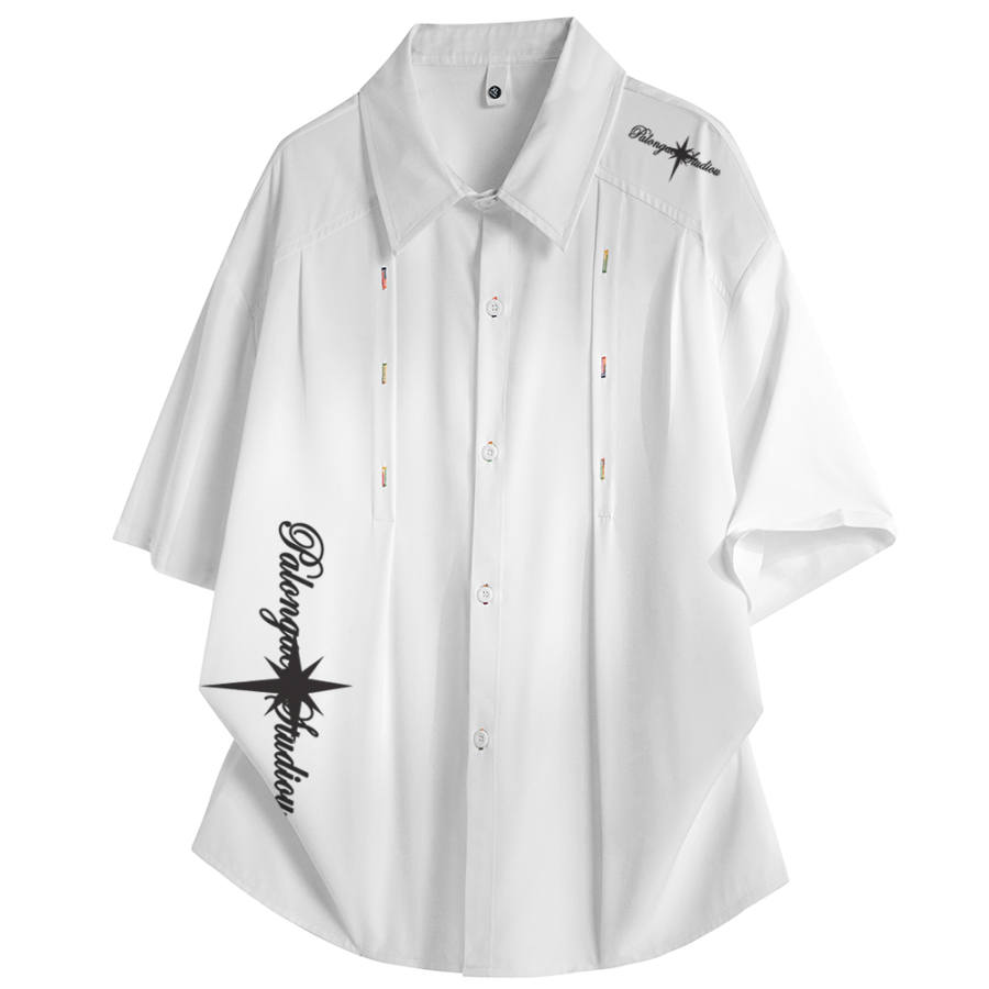 PAL ONGACO Shirts Unisex Lapel Moderate Straight Fit