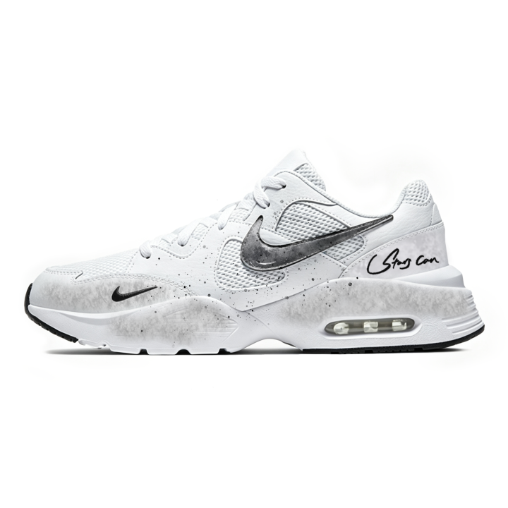 Nike Nike Air Max Fusion Running Shoes Men's Low Top Black White Gray