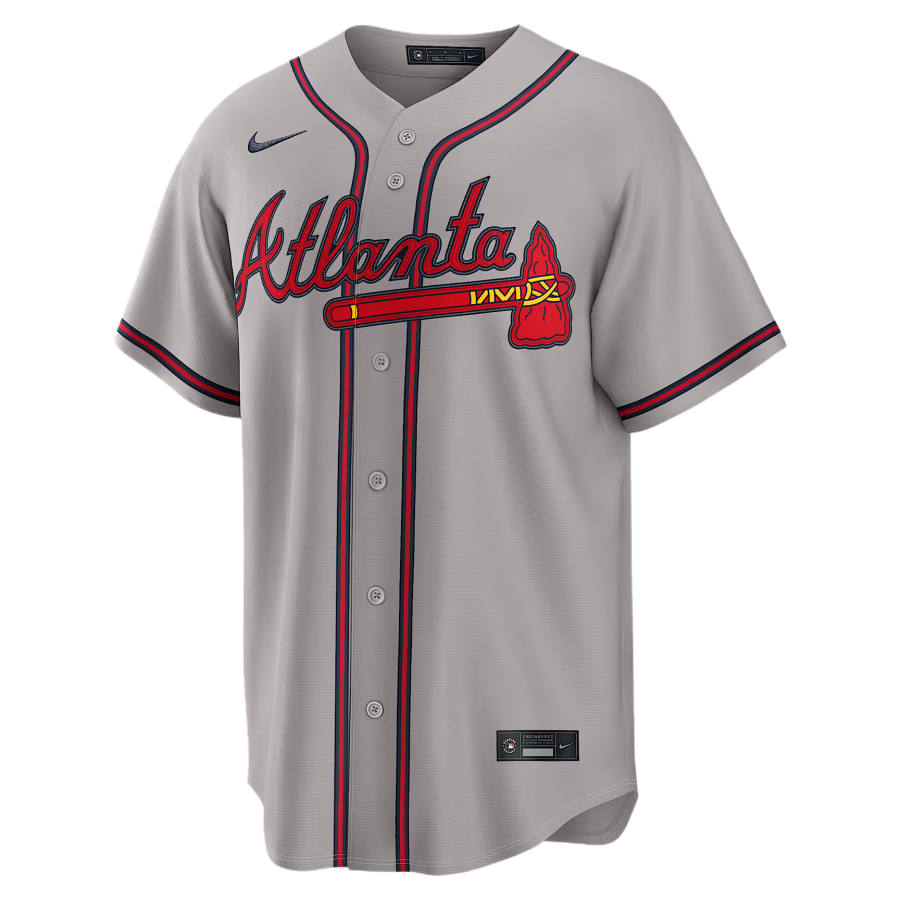 Nike Nike Atlanta Braves Sportswear Men's Gray V Neck Moderate