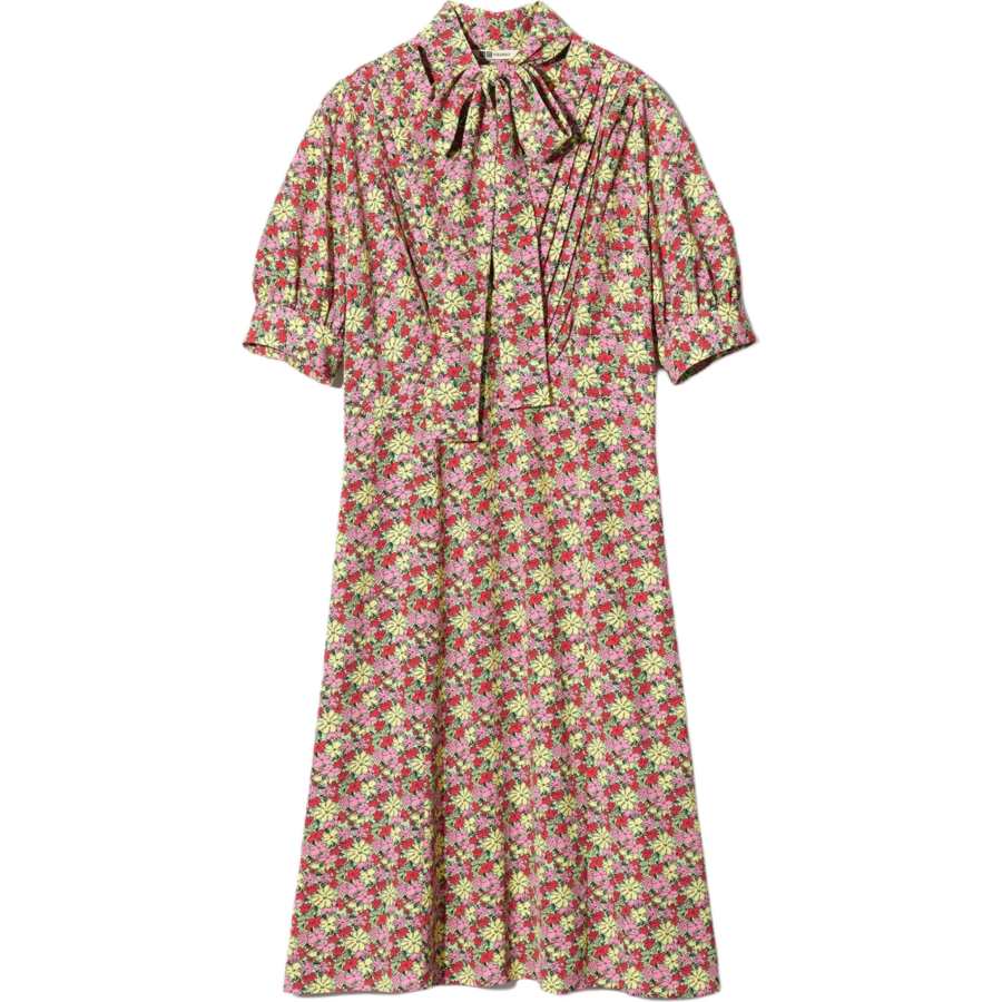 UNIQLO Francesco Risso Short Sleeved Dresses Women's Rose Red Moderate
