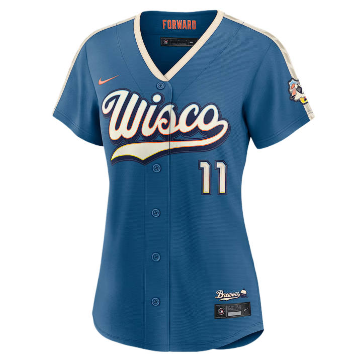 Nike Nike X MLB Sportswear Women's Mineral Blue V Neck Moderate