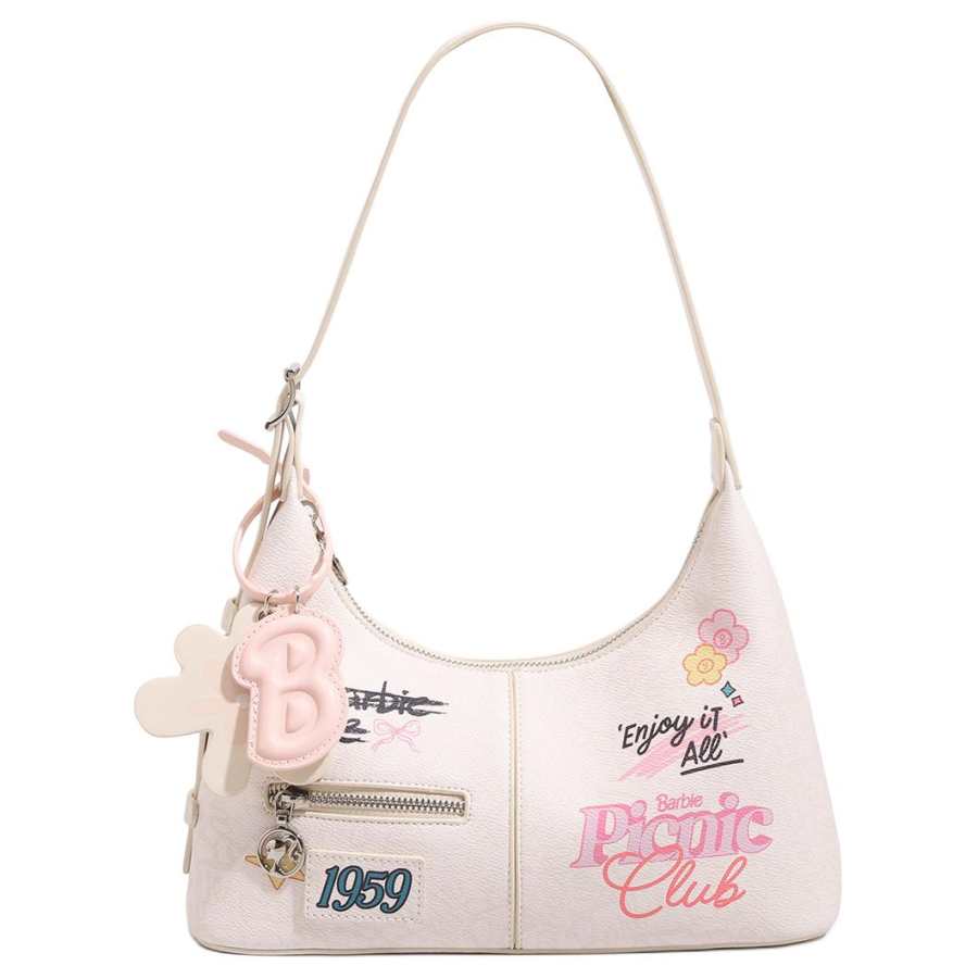 Barbie Crossbody Bags Ecru Charm Included