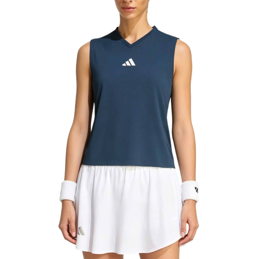 Adidas Adidas Tennis Tops Women's Aurora Ink V Neck Moderate Straight Fit