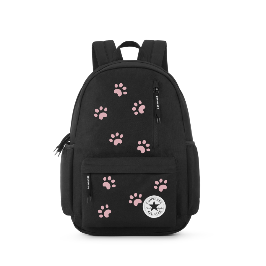 Converse Converse Backpacks Black Pink Cat Paw