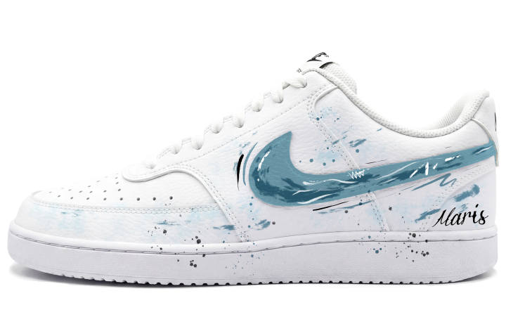 Nike Nike Court Vision 1 Skateboard Shoes Unisex Low Top White/Cyan