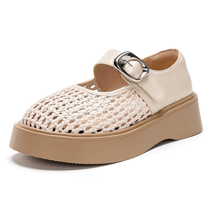 WARRIOR Mary Jane Shoes Women's Beige