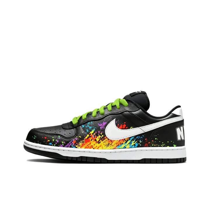 Nike Nike Big Skateboard Shoes Men's Low Top Green Yellow Red Blue