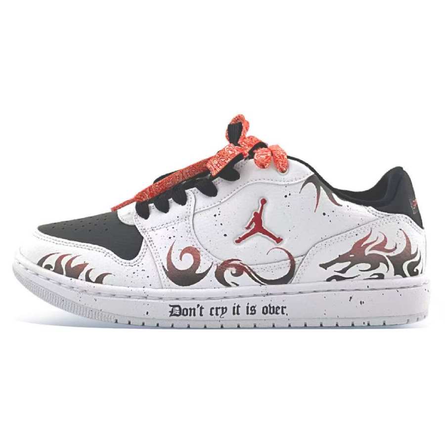 Jordan Jordan COURT CONNECT Skateboard Shoes Men's Low Top Black/White/Red