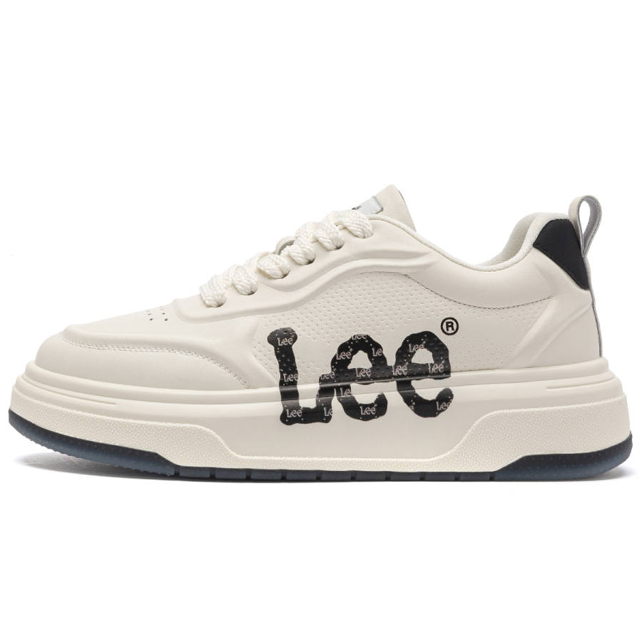 Lee Skateboard Shoes Men's Low Top Black White/Coffee/Green