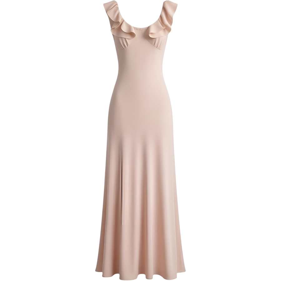 CHARM GLOW Sleeveless Dresses Women's Orange Pink Camisole Thin Long Skirt Fishtail Dress