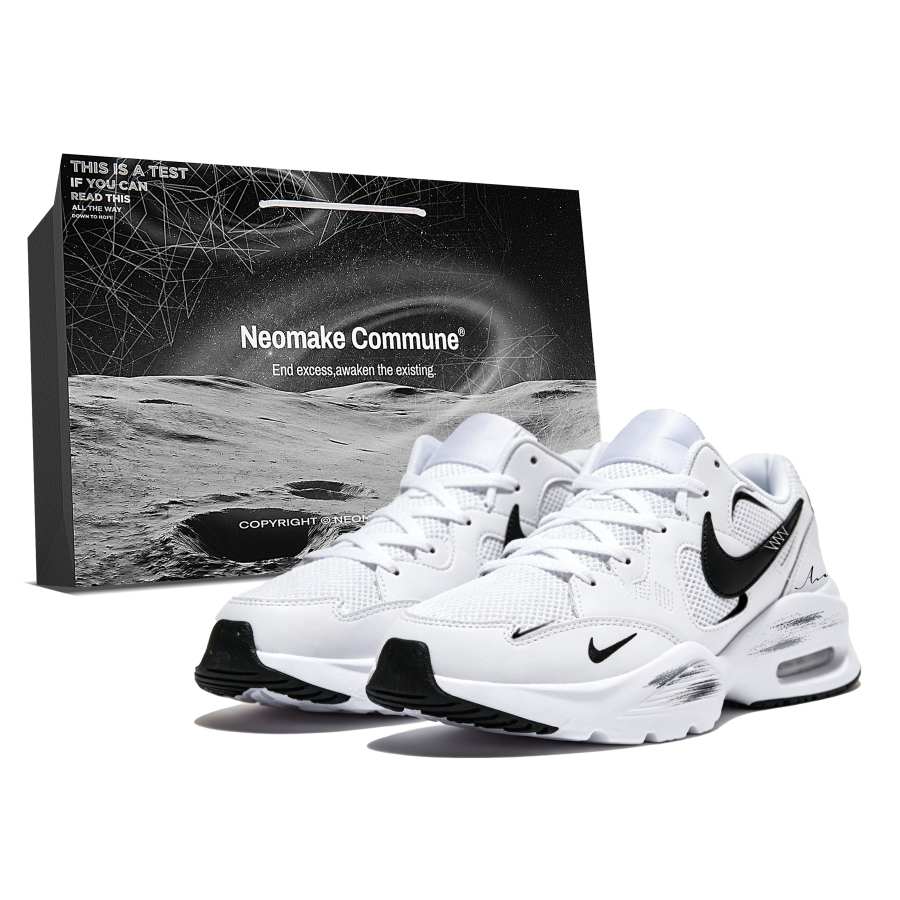 Nike Nike Air Max Fusion Running Shoes Men's Low Top Black White Gray