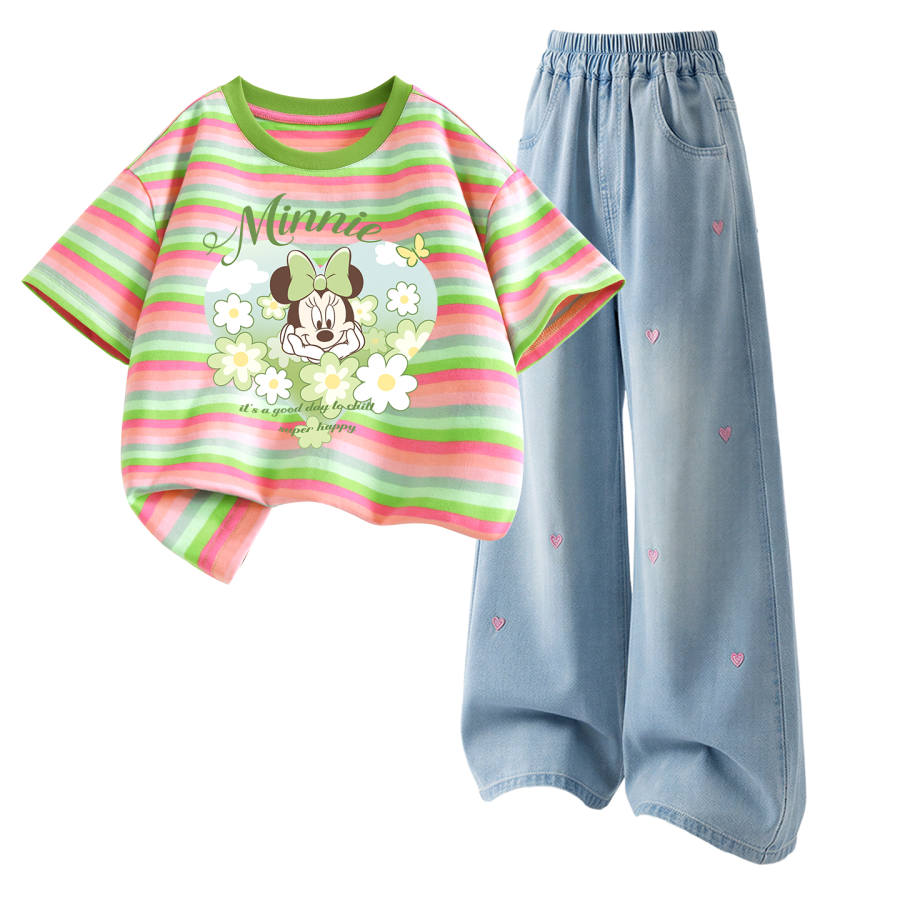 Disney Kids Casual Sportswear Crew Neck Thin Stretch Breathable
