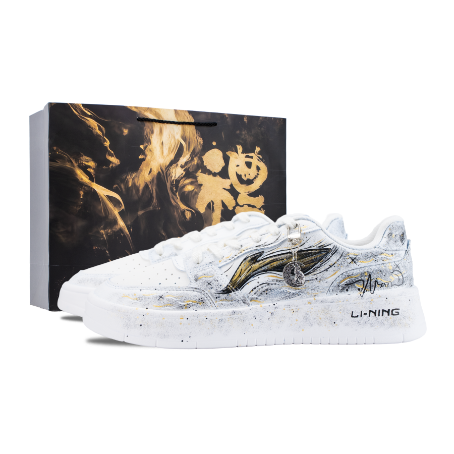 Li-Ning Li Ning Sycee Skateboard Shoes Men's Low Top White/Gold