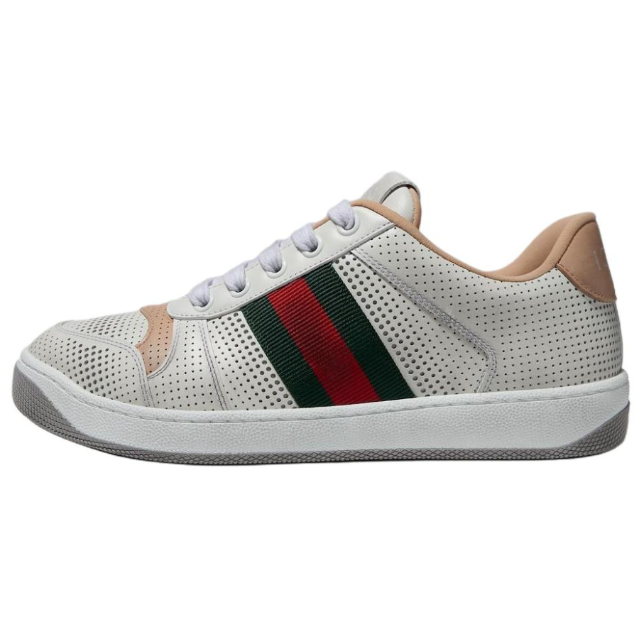 GUCCI Screener Skateboard Shoes Women's Low Top White