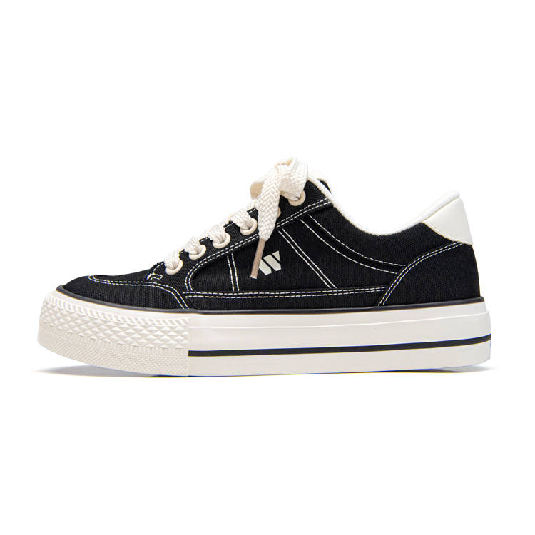 WARRIOR Canvas Shoes Women's Low Top Black