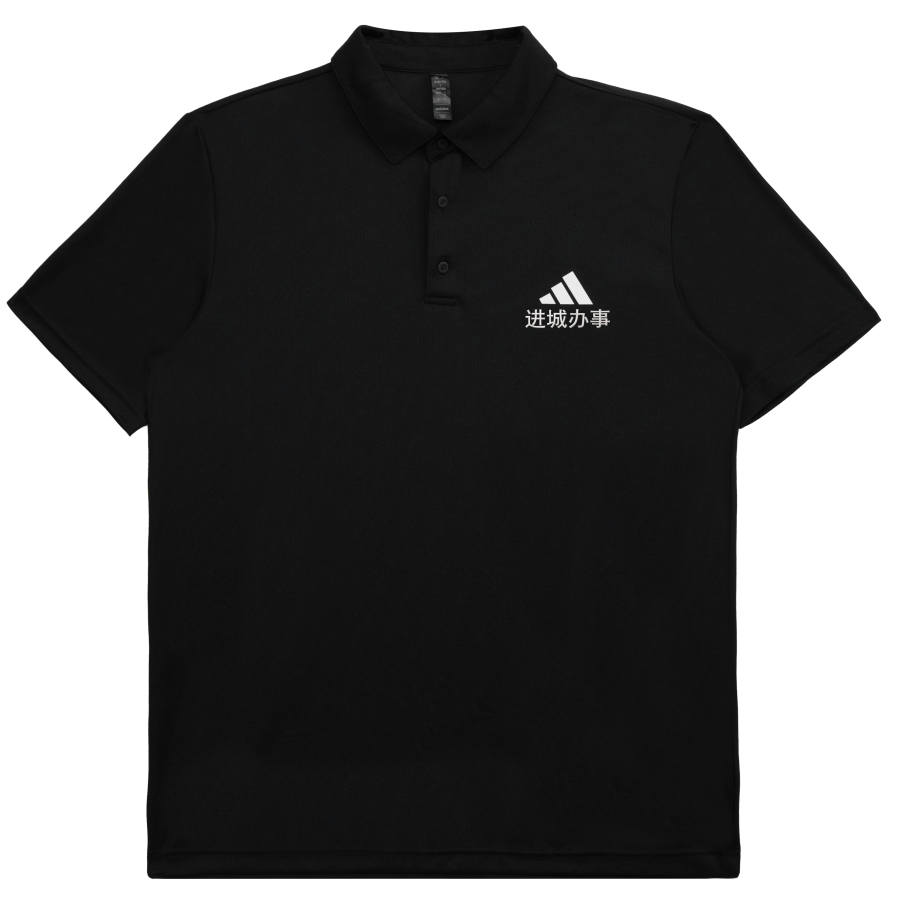 Adidas Adidas Tennis Polo Shirts Unisex Black Polo Collar Moderate Straight Fit