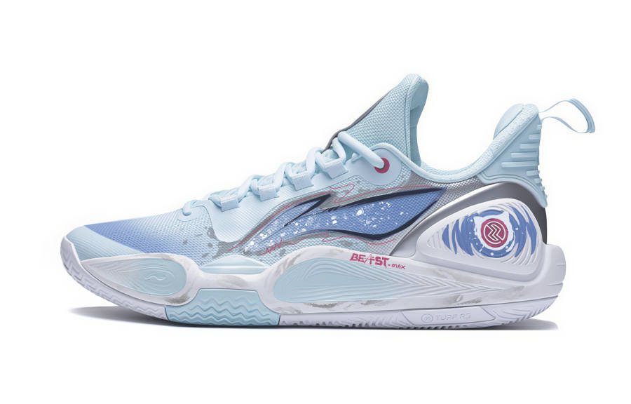 Li-Ning Li Ning Speed 9 Basketball Shoes Men's Low Top White/Blue/Gray