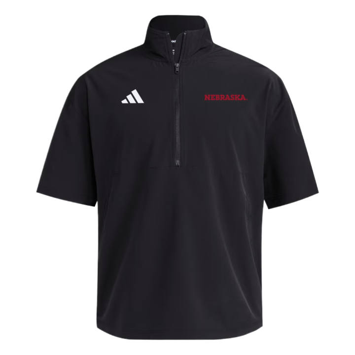 Adidas Adidas Jackets Men's Black/White/Nebraska Stand Collar Moderate Other