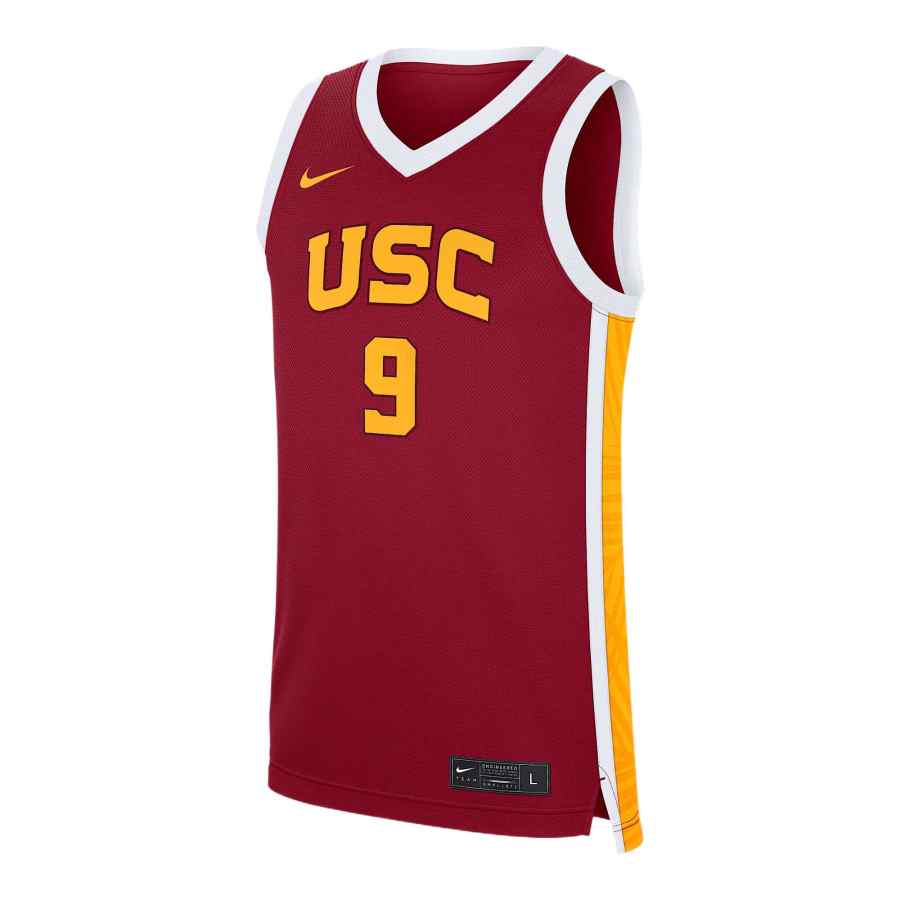 Nike Nike USC Basketball Jerseys Women's Dark Red/Gold/White/Gold V Neck Moderate