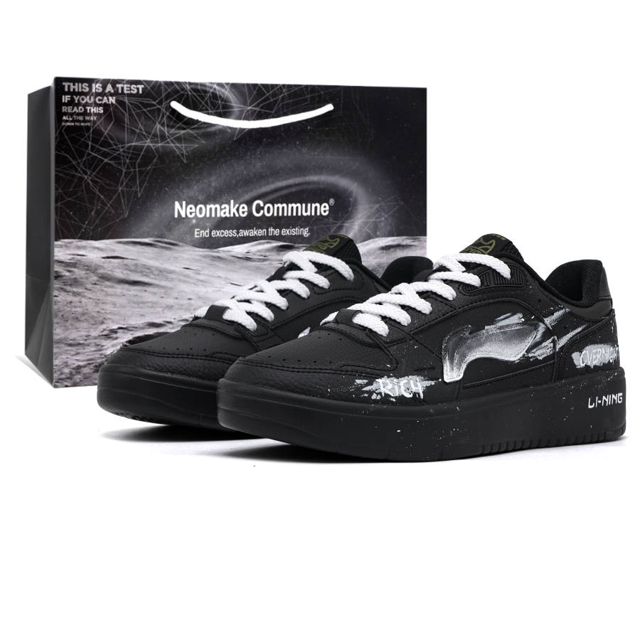 Li-Ning Li Ning Sycee Skateboard Shoes Men's Low Top White Black