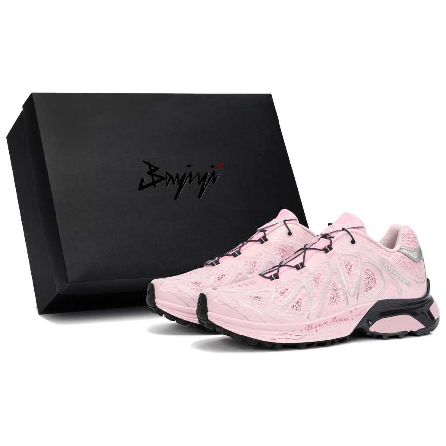 SALOMON XT WHISPER Trail Running Shoes Women's Low Top Black/Pink/Silver