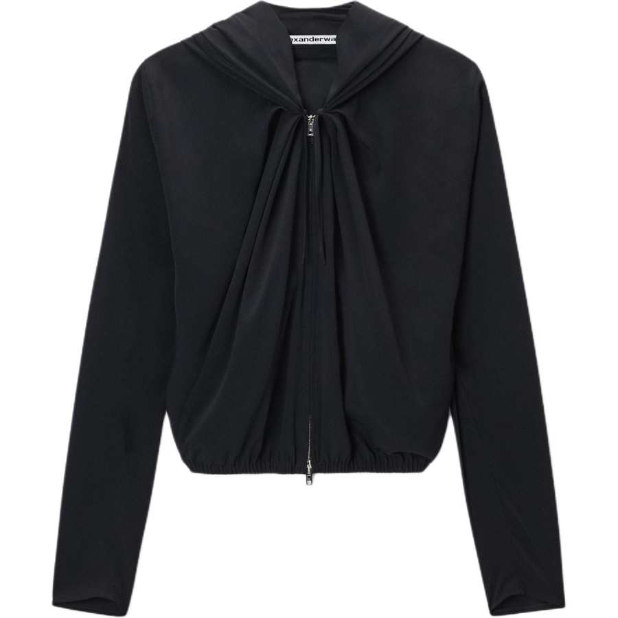 Alexander Wang Sweatshirts Women's Black Hooded Non Detachable Moderate