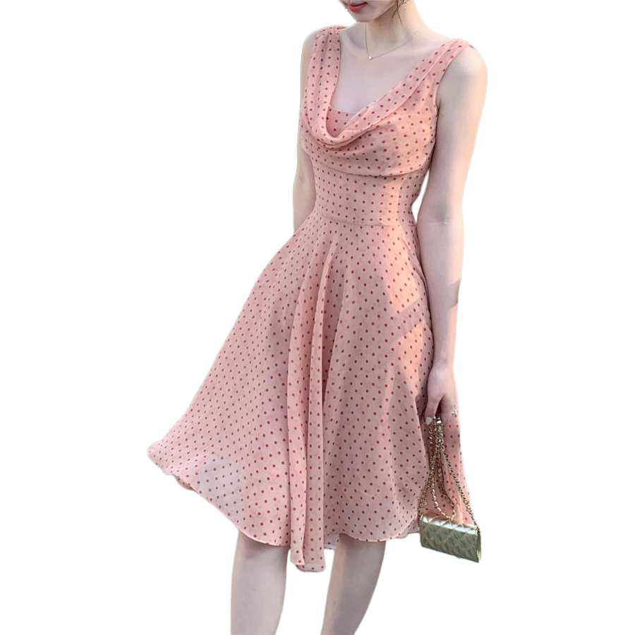 JBBCN Slip Dresses Women's Pink Thin Short Skirt A Line Skirt