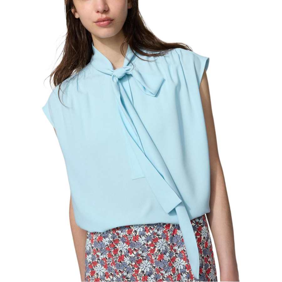 UNIQLO Francesco Risso Shirts Women's Light Blue Other