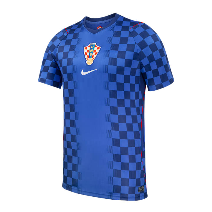 Nike Nike Croatia National Team Soccer Jerseys Men's Dark Royal Blue V Neck Moderate