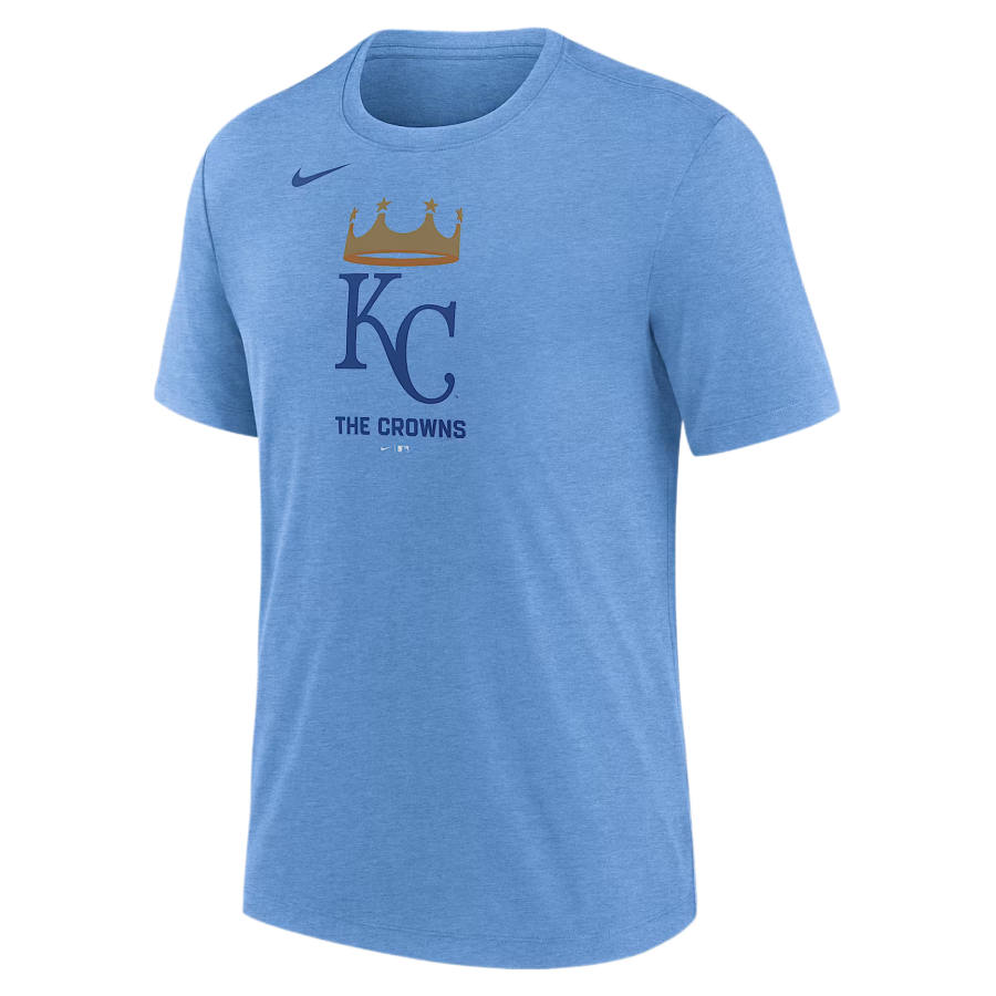 Nike Nike MLB Kansas City Royals T Shirts Men's Light Blue Crew Neck