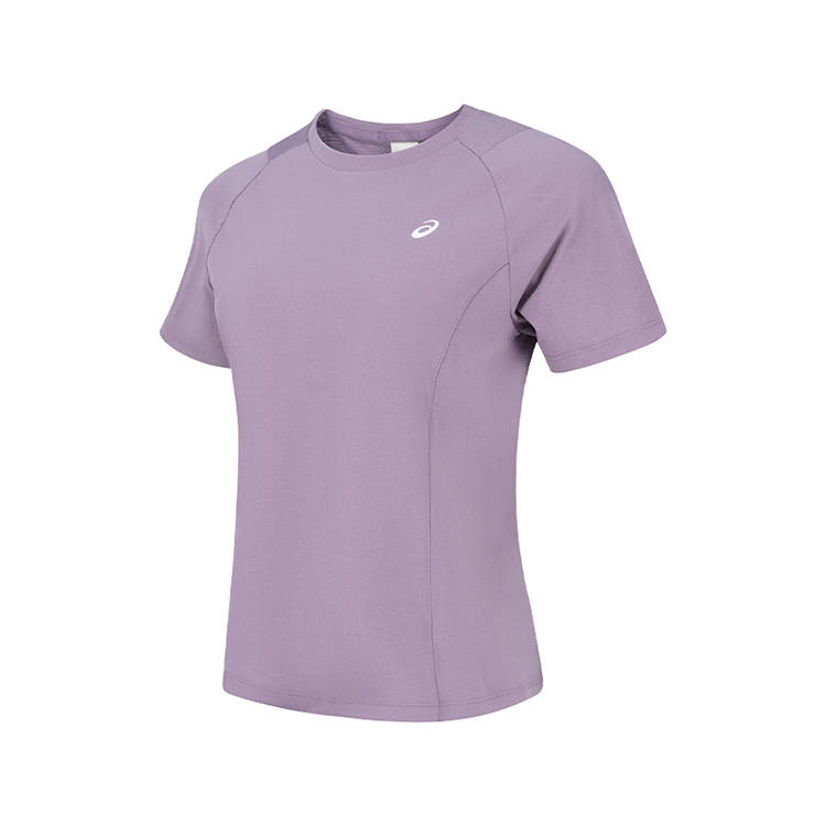 ASICS T Shirts Women's Purple Crew Neck