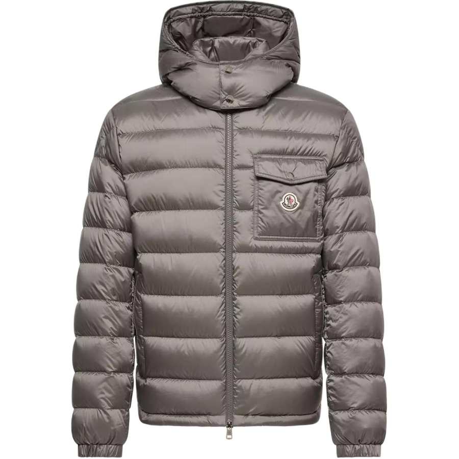 Moncler Moncler Down Jackets Men's Gray Hooded Detachable Moderate
