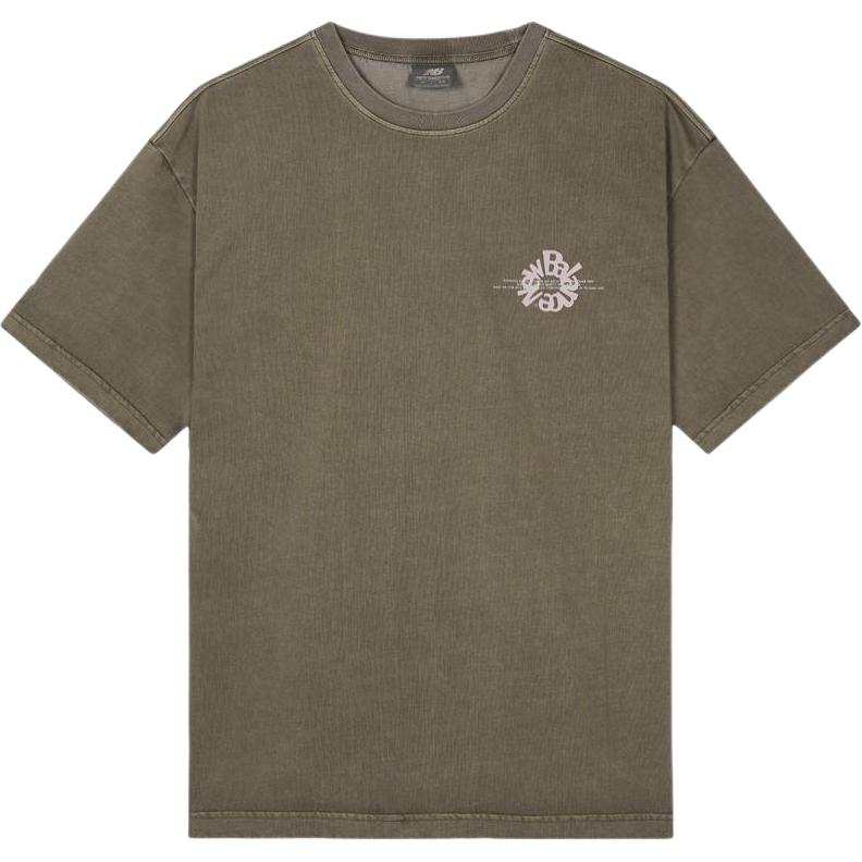 New Balance New Balance Quick Dry T Shirts Unisex Gray Khaki Crew Neck Moderate