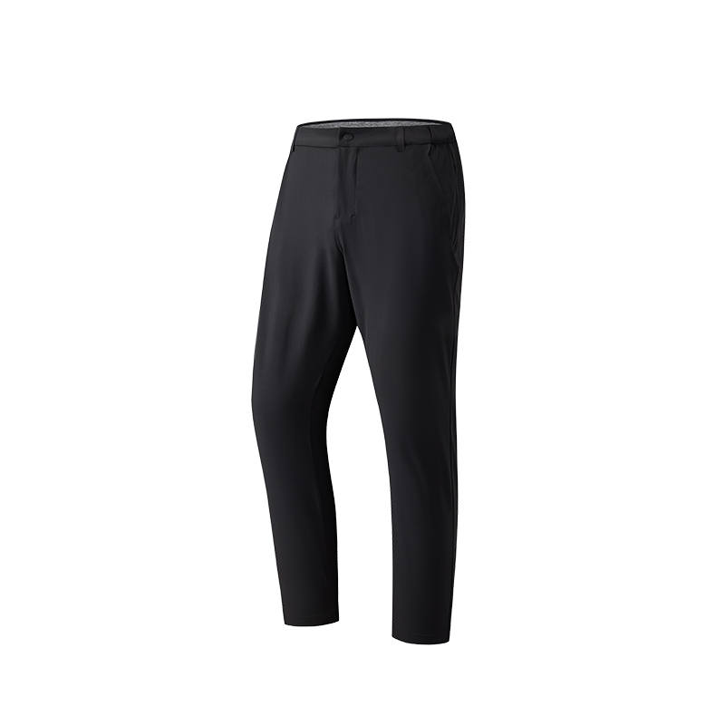 ANTA Casual Pants Men's Black Thin Straight Fit Pants