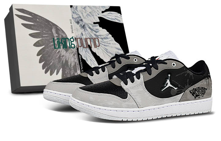 Jordan Jordan COURT CONNECT Skateboard Shoes Men's Low Top Black, White