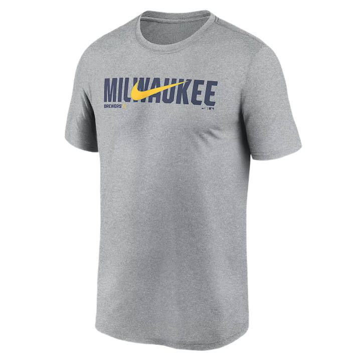 Nike Nike Dri Fit T Shirts Men's Gray Heather Crew Neck Moderate