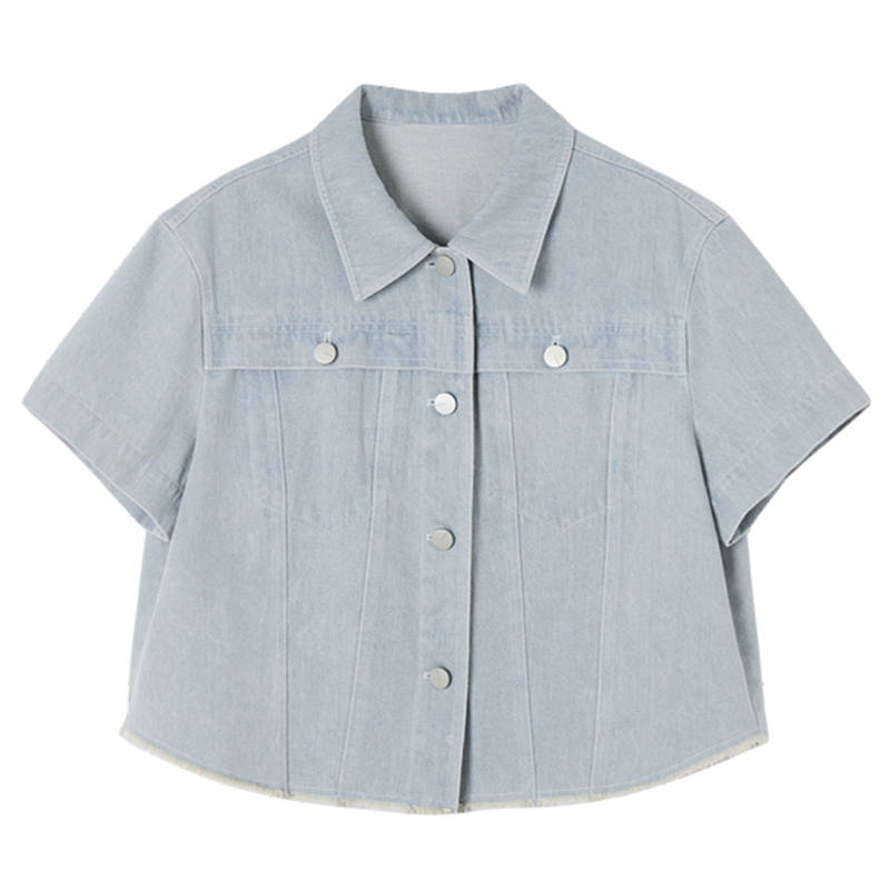 XIANGYING Jackets Women's Denim Blue Thin