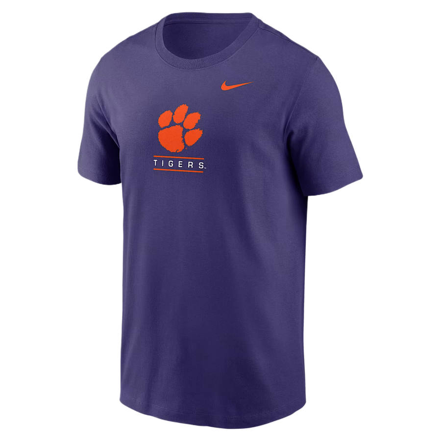 Nike Nike College T Shirts Men's New Orchid Crew Neck