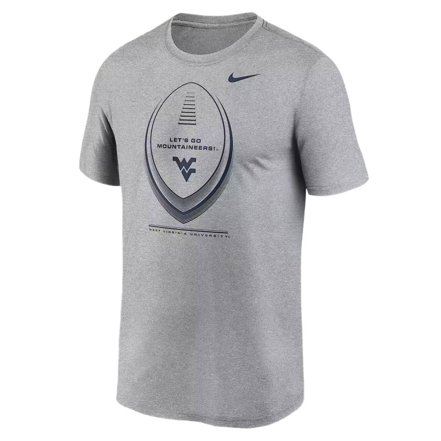 Nike Nike Dri Fit College T Shirts Men's Gray Crew Neck Moderate