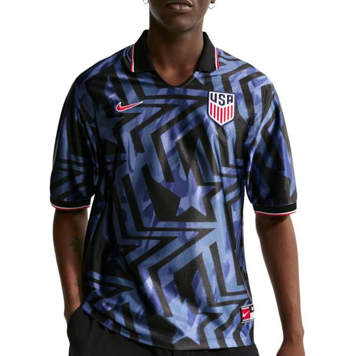 Nike Nike United States National Team Soccer Jerseys Men's Midnight Blue/University Red V Neck Moderate
