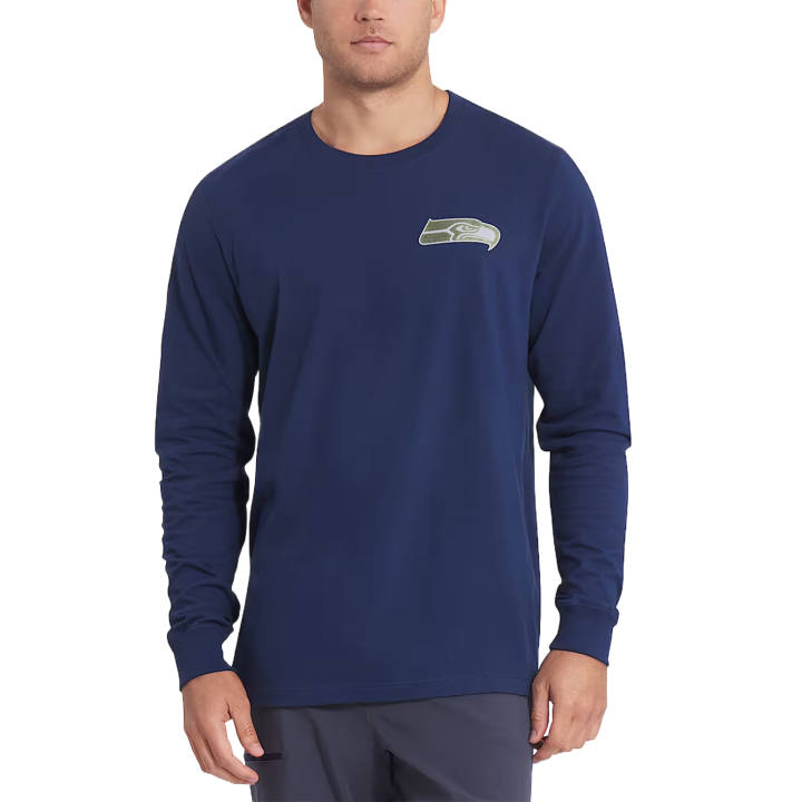 Nike Nike NFL T Shirts Men's Marine Blue Crew Neck Moderate