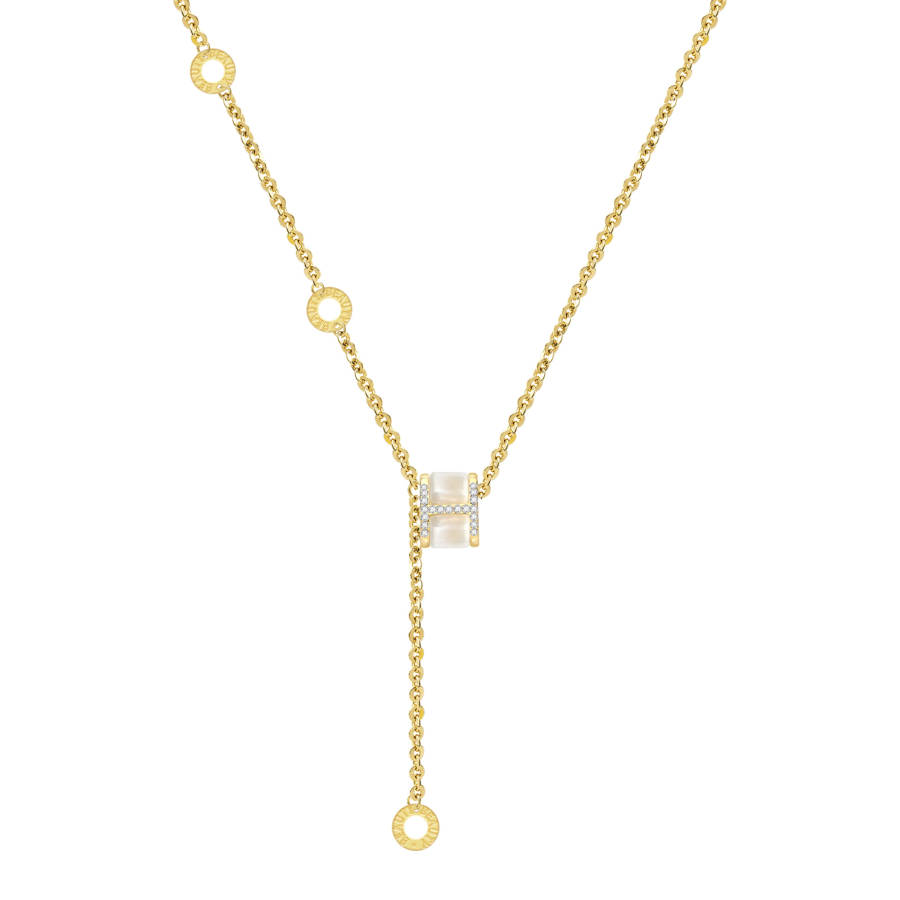 KEYS VIA Rhinestone Copper Alloy, Glass Cat's Eye Collarbone Chain Pendant Necklace Women's