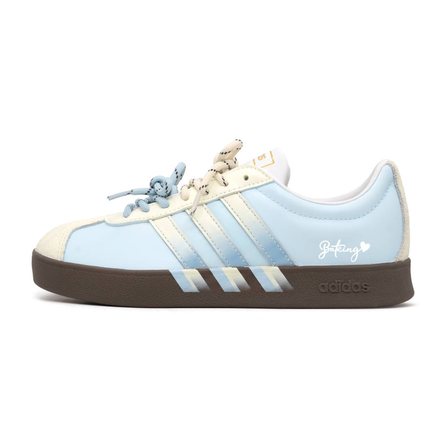 Adidas Adidas Vl Court Classic Skateboard Shoes Unisex Low Top Blue