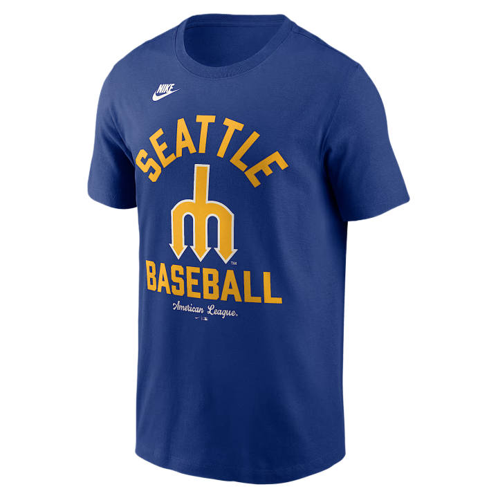 Nike Nike MLB Seattle Mariners T Shirts Men's Royal Crew Neck