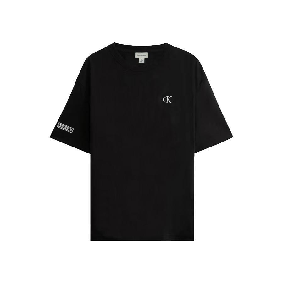 Calvin Klein T Shirts Men's Black Crew Neck Moderate Straight Fit
