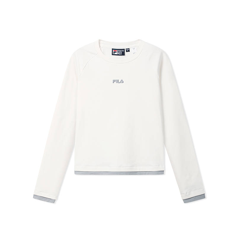 FILA T Shirts Women's Steam White Crew Neck Moderate Other