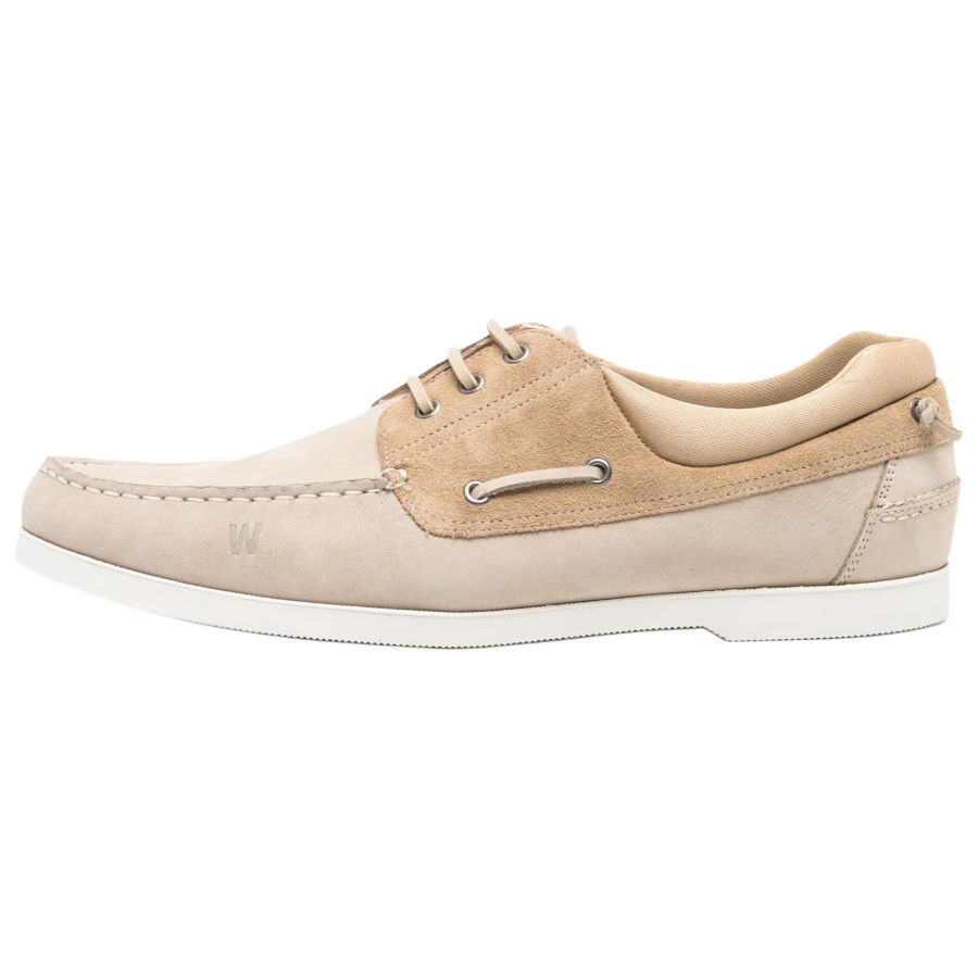 WOOLRICH Casual Leather Shoes Men's Low Top Beige