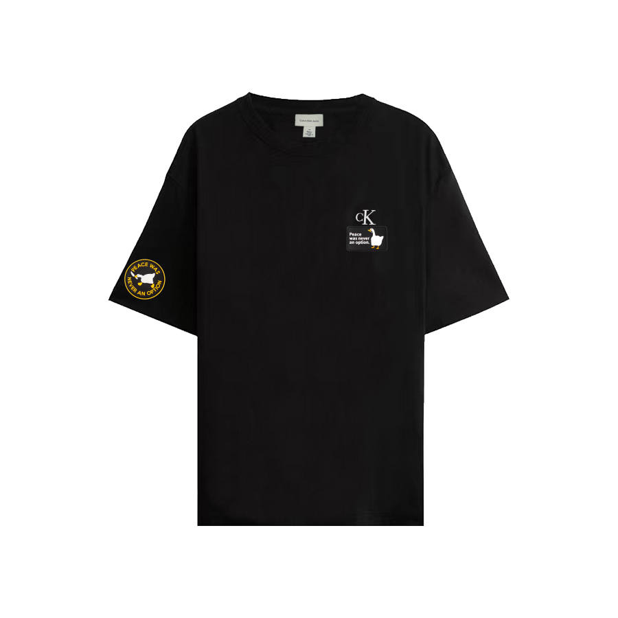 Calvin Klein T Shirts Men's Black Crew Neck Moderate