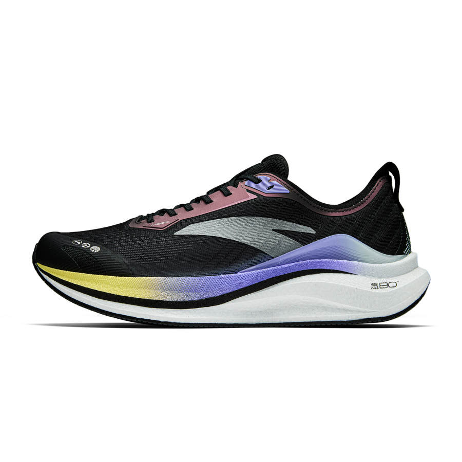 ANTA ANTA Mario Lite Running Shoes Men's Low Top Basic Black/Fluorescent Starry Sky Purple