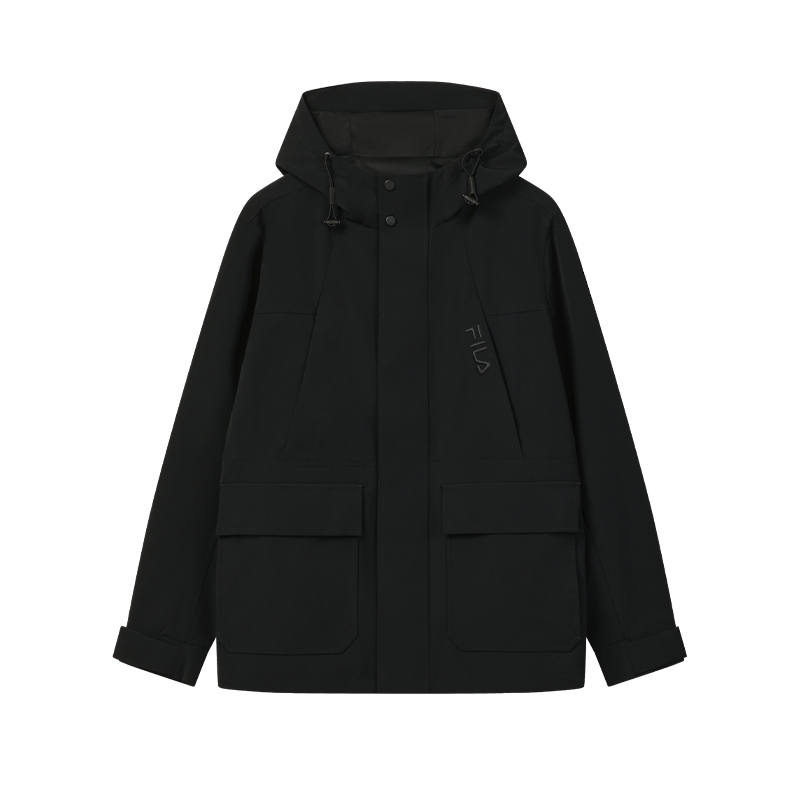 FILA Heritage Jackets Men's Jet Black Hooded Non Detachable Moderate Other